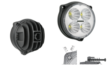 Фара LED рабочего света с разъeмом Deutsch DT04-2P в корпусе (крепление на 3 шурупа)