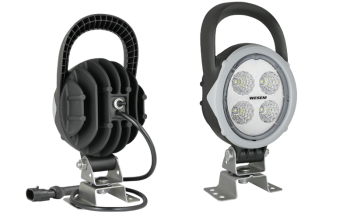 Фара LED рабочего света с кронштейном omega, разъeмом AMP SuperSeal на проводе и выключателем