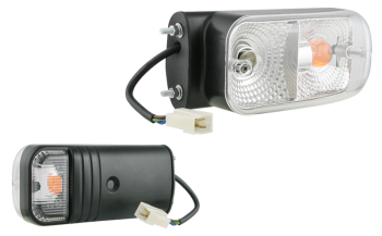 лампа PY21W 12V, лампа R5W 12V, провод 0,15 м, разъем AMP Faston