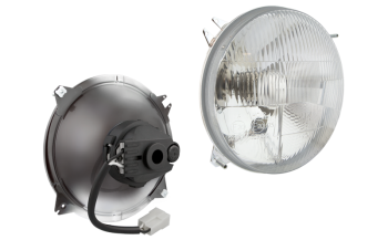 лампа H4 12V, разъем AMP Faston, провод 0,1 м, патрон лампы IP66