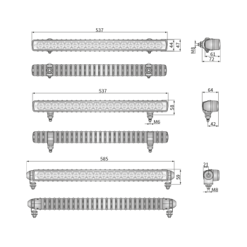 CDP1-FF 5° фары рабочего света LED с габаритом