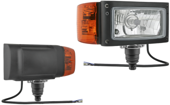 Фара головного света - H4 с нижним креплением и проводом - правая
