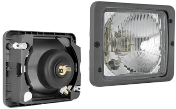 Фара головного света - R2 с рамкой (свет: ближний, дальний, габаритный)