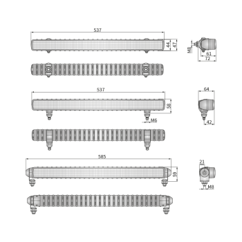 CDP1 72° фары рабочего света LED с габаритом