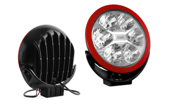 Фара LED дальнего света и красной рамкой