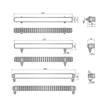 CDP1 100° фары рабочего света LED с габаритом