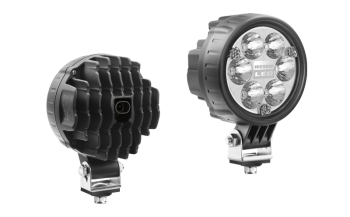 Фара LED рабочего света с разъeмом AMP SuperSeal в корпусе - синяя