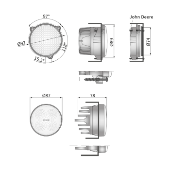CRC6 фары рабочего света LED для встраивания